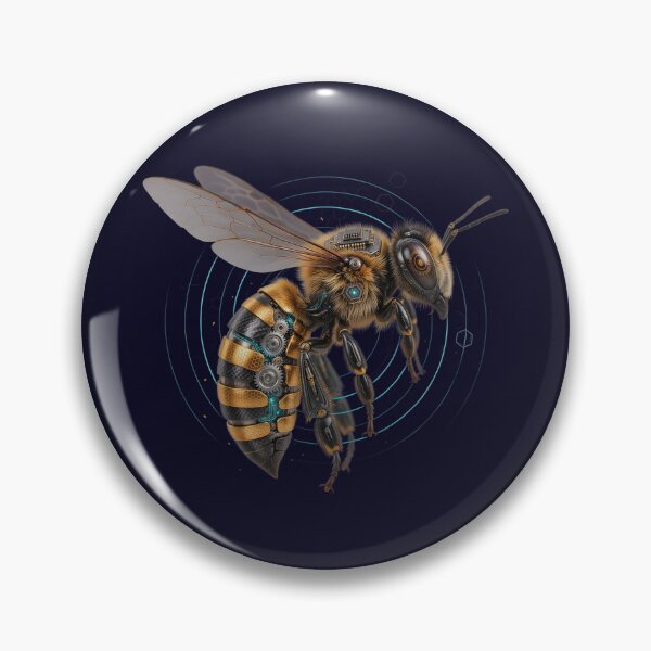 Item preview, Cyber Bee – Futuristic Biomechanical Honey Bee | Cyberpunk Steampunk Sci-Fi Art designed and sold by PatsiRose.