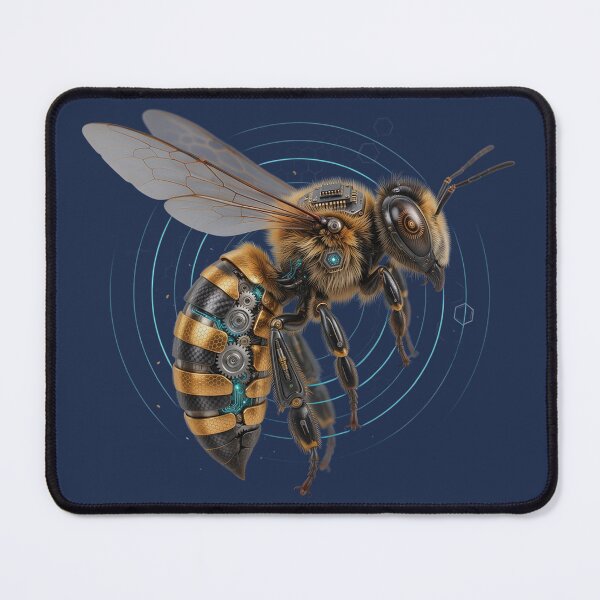 Item preview, Cyber Bee – Futuristic Biomechanical Honey Bee | Cyberpunk Steampunk Sci-Fi Art designed and sold by PatsiRose.