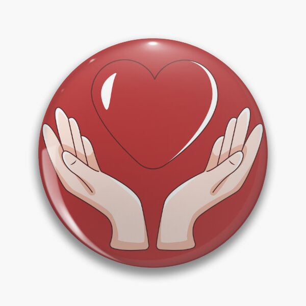 Item preview, Minimalist Red Heart in Cupped Hands Illustration - Love and Care Concept designed and sold by ranivibes008.