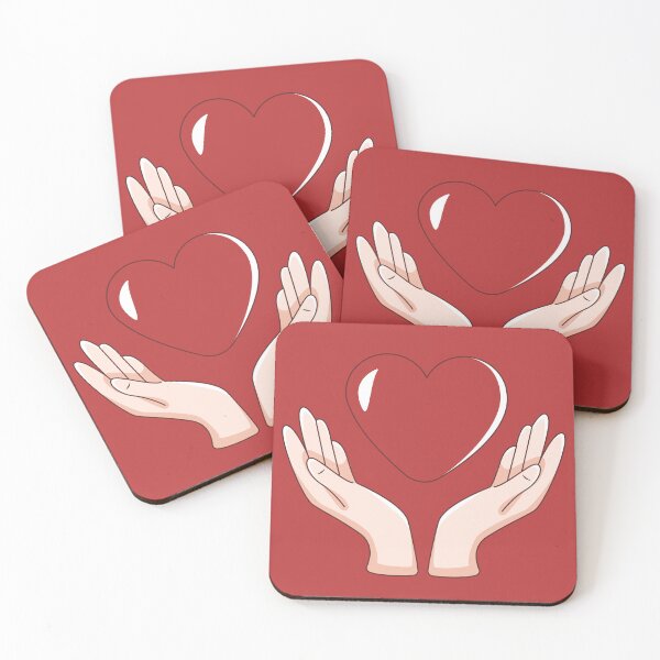 Item preview, Minimalist Red Heart in Cupped Hands Illustration - Love and Care Concept designed and sold by ranivibes008.