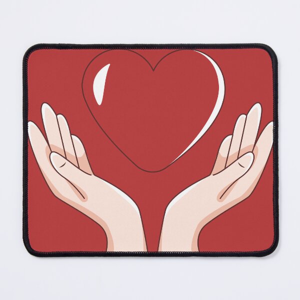 Item preview, Minimalist Red Heart in Cupped Hands Illustration - Love and Care Concept designed and sold by ranivibes008.