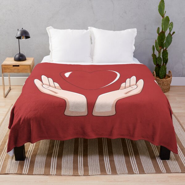 Item preview, Minimalist Red Heart in Cupped Hands Illustration - Love and Care Concept designed and sold by ranivibes008.