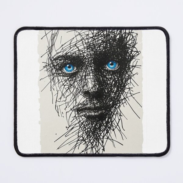 Item preview, Fragments of Thought – Abstract Expressionist Portrait designed and sold by halibutgoatramb.