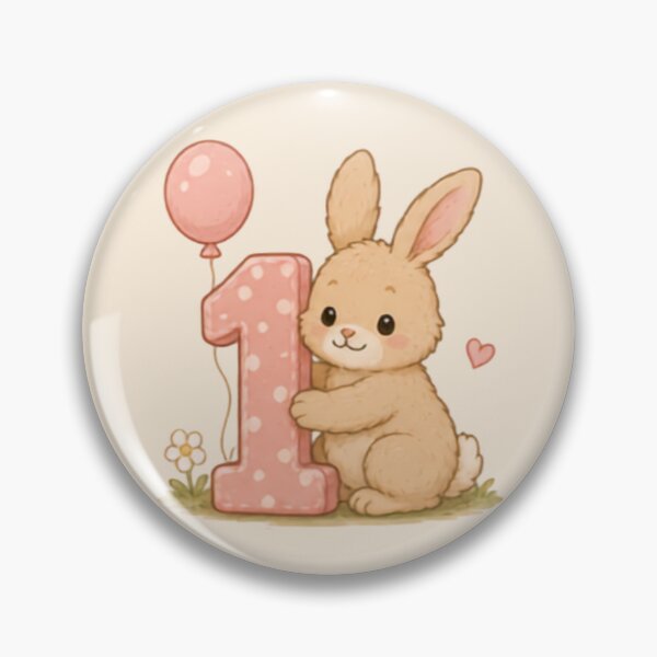 Item preview, One Year Old Birthday Bunny designed and sold by MellowMunchkins.