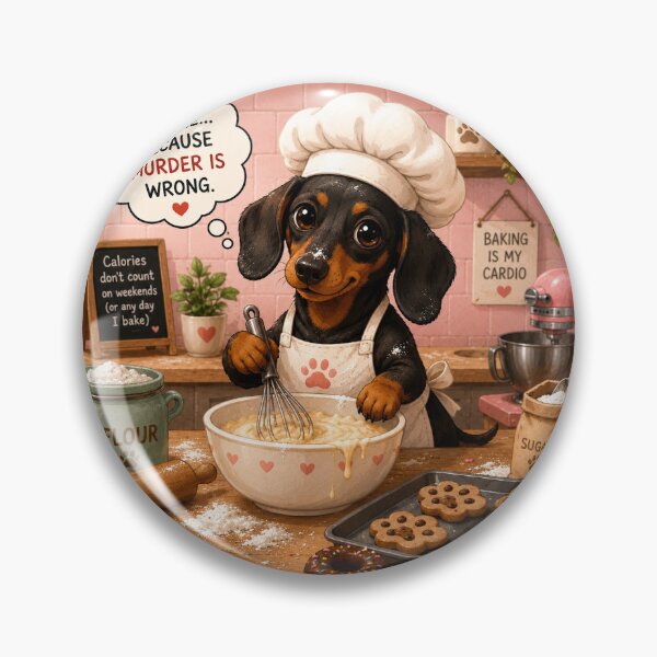 Item preview, Dachshund Baker – Cute Sausage Dog Baking designed and sold by Little Paw Atelier.