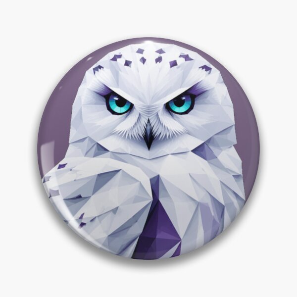 Item preview, Geometric Night Owl — Lowpoly Mystical Sticker designed and sold by NUFADE.