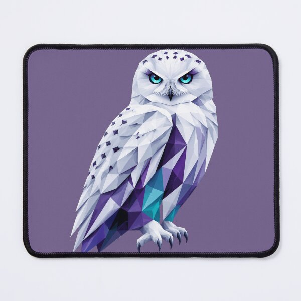 Item preview, Geometric Night Owl — Lowpoly Mystical Sticker designed and sold by NUFADE.