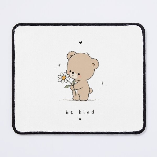 Item preview, Cute Be Kind Teddy Bear Holding Flower Aesthetic Kawaii designed and sold by Slay29.