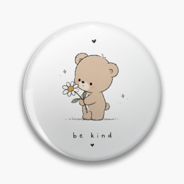 Item preview, Cute Be Kind Teddy Bear Holding Flower Aesthetic Kawaii designed and sold by Slay29.