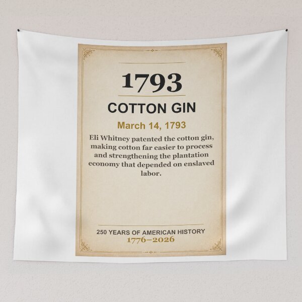 Item preview, America 250 | Cotton Gin | 1793 designed and sold by ariksworld.