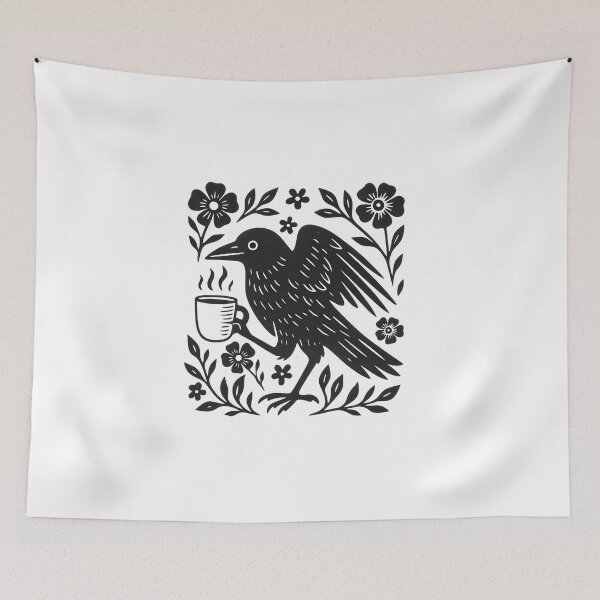 Item preview, Boho Crow Bird Coffee Lover designed and sold by Aureliuszorp.