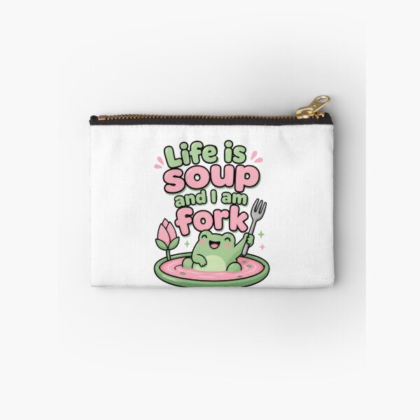 Item preview, Life Is Soup And I Am Fork Funny Frog Quote Humor designed and sold by JonesFlora2025.