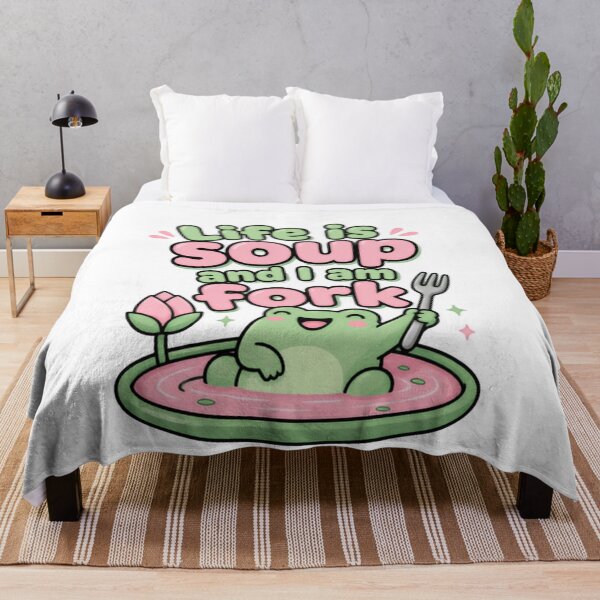 Item preview, Life Is Soup And I Am Fork Funny Frog Quote Humor designed and sold by JonesFlora2025.