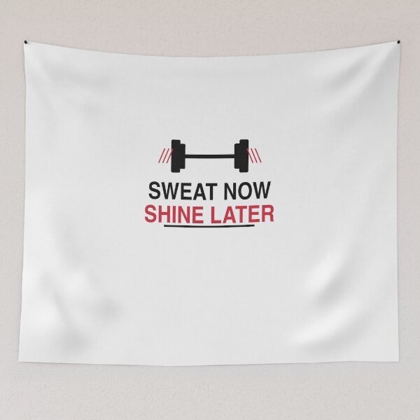 Item preview, Sweat Now Shine Later Gym Motivation Fitness Design designed and sold by JoPiCreative.