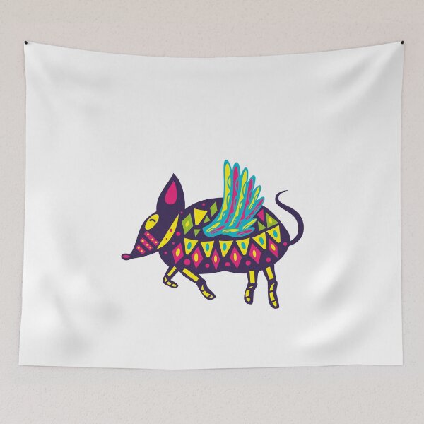 Item preview, Mexican Folk Art Alebrije Winged Mouse Spirit Animal designed and sold by JonesFlora2025.