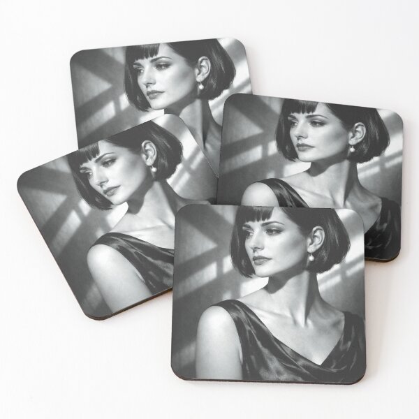 Item preview, Echo of Light – Noir Melancholy Portrait designed and sold by Bela Ambrus.