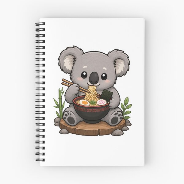 Item preview, Kawaii Koala Eating Ramen Sticker designed and sold by PawsGiggles.