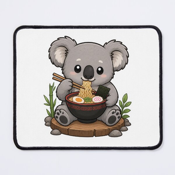 Item preview, Kawaii Koala Eating Ramen Sticker designed and sold by PawsGiggles.