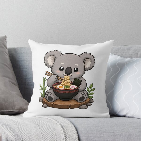 Item preview, Kawaii Koala Eating Ramen Sticker designed and sold by PawsGiggles.