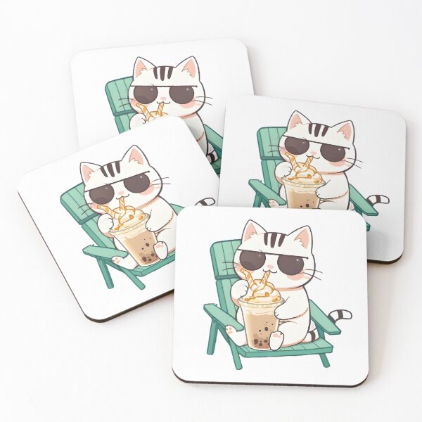 Item preview, Iced Frappe Cat Summer Cozy Kawaii Design designed and sold by tommysworks.