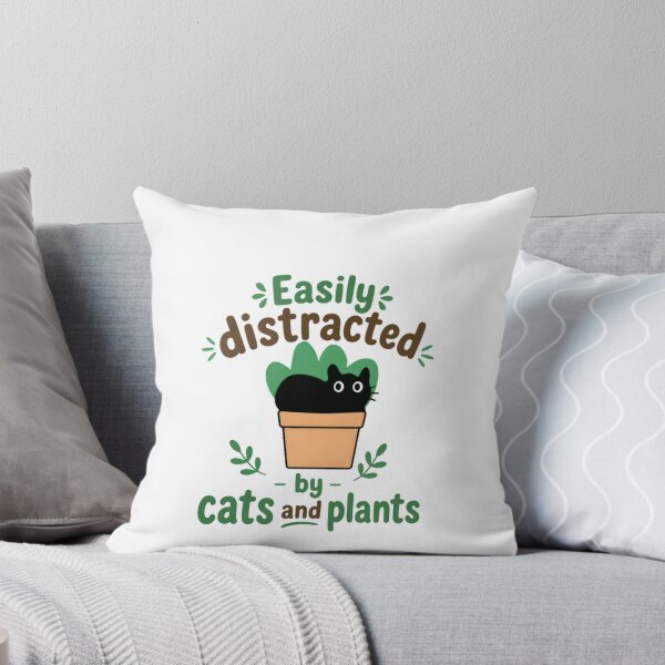 Item preview, Easily Distracted By Cats And Plants Feline Houseplant Lover Gift designed and sold by JonesFlora2025.