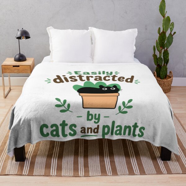 Item preview, Easily Distracted By Cats And Plants Feline Houseplant Lover Gift designed and sold by JonesFlora2025.