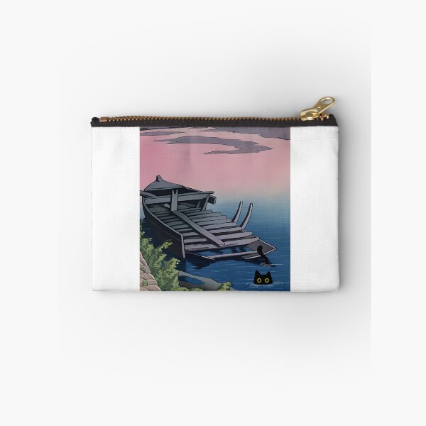 Item preview, Kawase Hasui Artist -  A cat in the evening glow at Dodoki,  designed and sold by PurrfectHome.