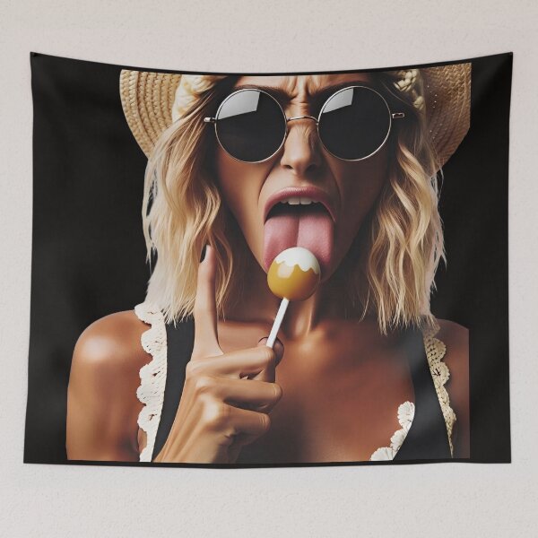 Item preview, Summer Vacation Girl Licking Lollipop designed and sold by Voodoo Store Paranormal Collections.