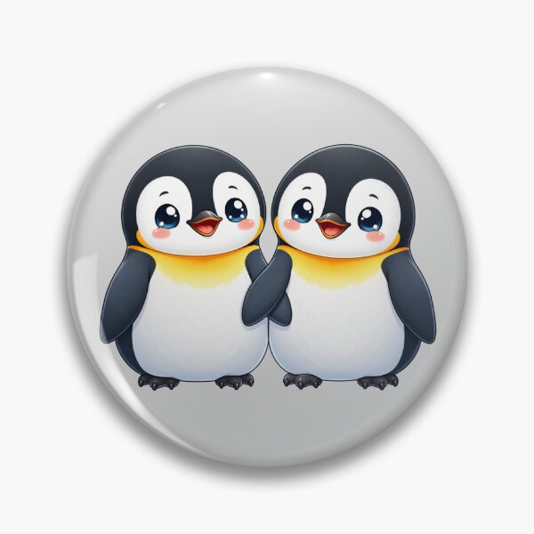 Item preview, Cute Emperor Penguin Couple — Kawaii Pair Sticker designed and sold by NUFADE.