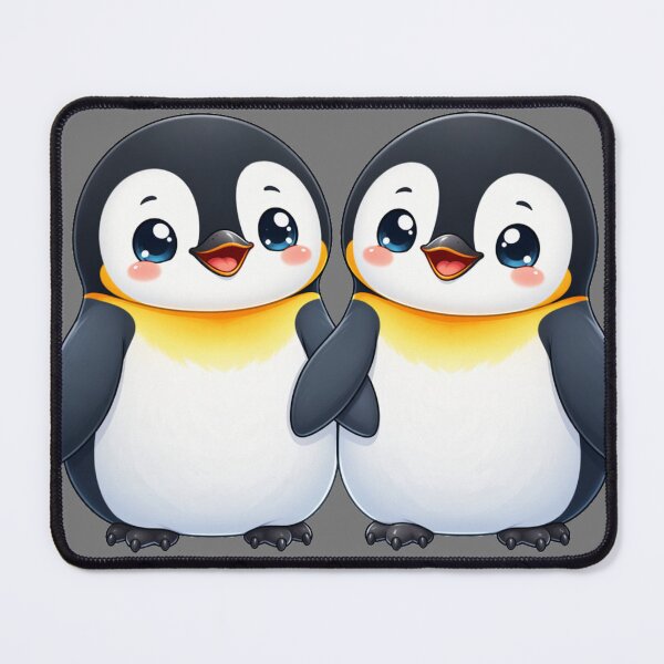 Item preview, Cute Emperor Penguin Couple — Kawaii Pair Sticker designed and sold by NUFADE.