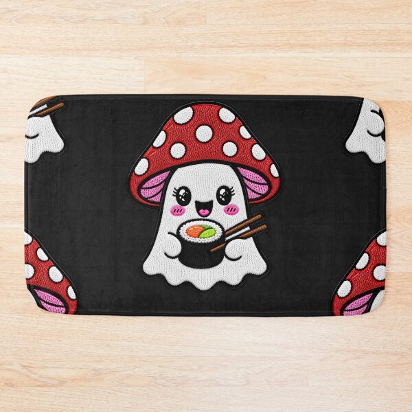 Item preview, Cute Ghost Sushi Kawaii Embroidery Patch Design Mushroom Boo designed and sold by ColorSplash123.