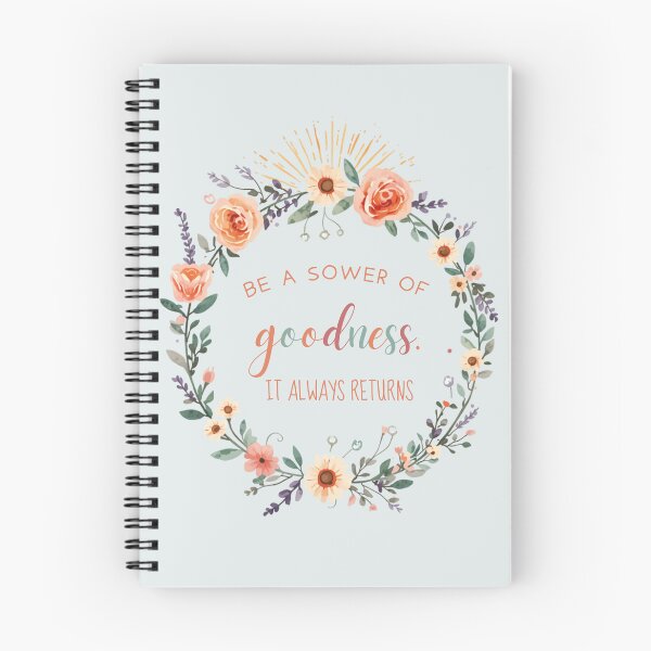 Item preview, Be a Sower of Goodness Floral Wreath Inspirational Quote designed and sold by GoGreenlove.