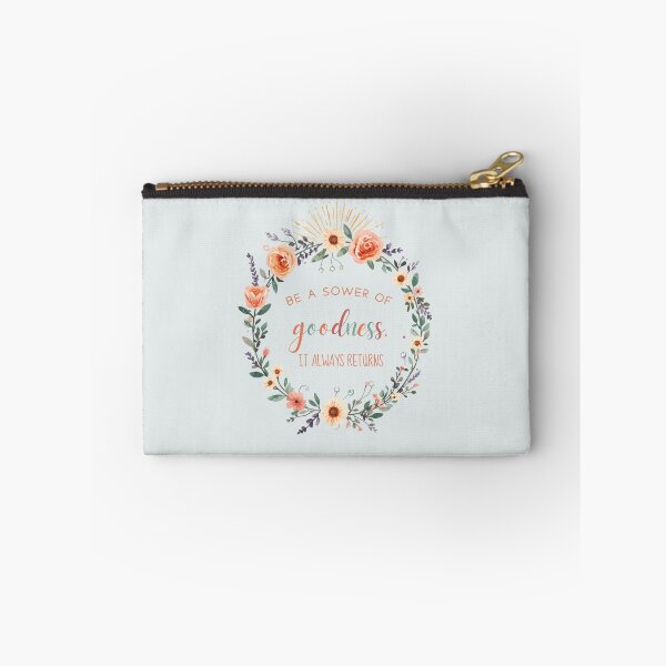 Item preview, Be a Sower of Goodness Floral Wreath Inspirational Quote designed and sold by GoGreenlove.