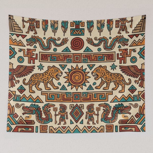 Item preview, Ancient Aztec Tribal Seamless Pattern designed and sold by FashioonTrends.
