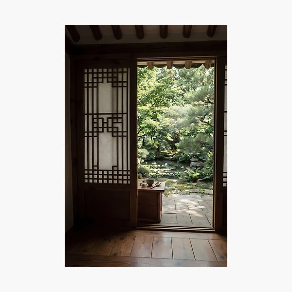 Item preview, Serene Korean Summer Garden Hanok View designed and sold by SOOstudio73.