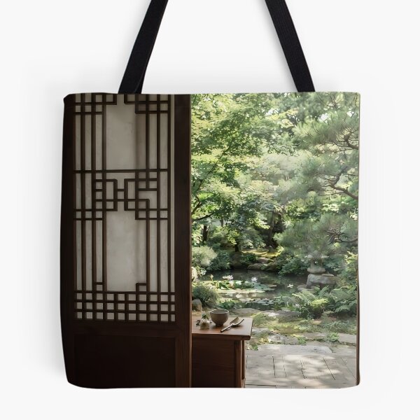 Item preview, Serene Korean Summer Garden Hanok View designed and sold by SOOstudio73.