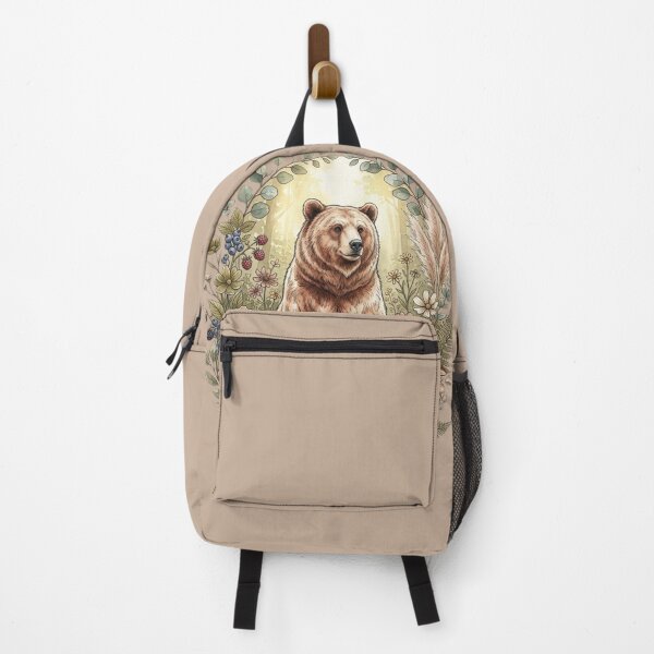 Item preview, Boho Brown Bear with Wild Berries designed and sold by lstaford.