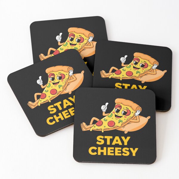 Item preview, Stay Cheesy Funny Vintage Cartoon Pizza Slice designed and sold by DigitalArtx-com.