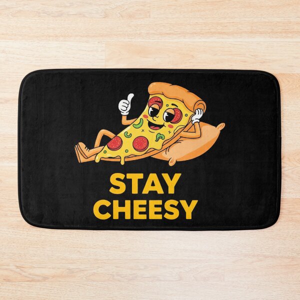 Item preview, Stay Cheesy Funny Vintage Cartoon Pizza Slice designed and sold by DigitalArtx-com.