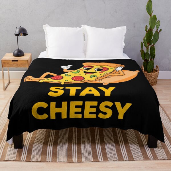 Item preview, Stay Cheesy Funny Vintage Cartoon Pizza Slice designed and sold by DigitalArtx-com.