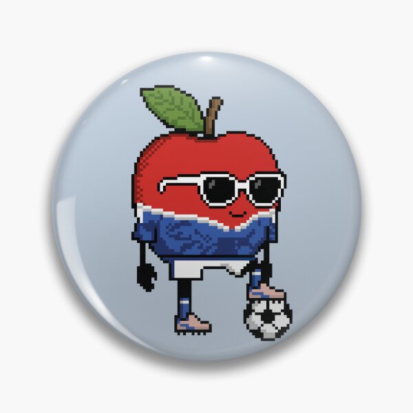 Item preview, Apple Pixel in a Soccer Uniform 7 designed and sold by White Rim Mates.