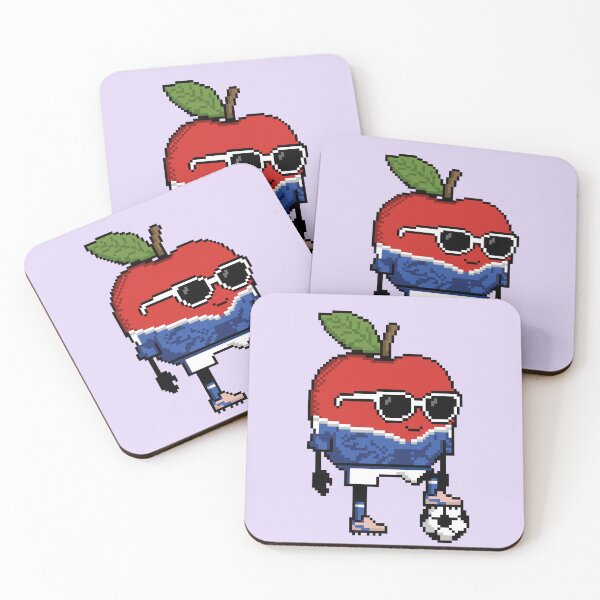 Item preview, Apple Pixel in a Soccer Uniform 7 designed and sold by White Rim Mates.