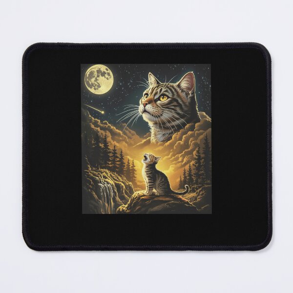 Item preview, Cat Howling to the Moon Vintage Meme designed and sold by Hedoraxe.