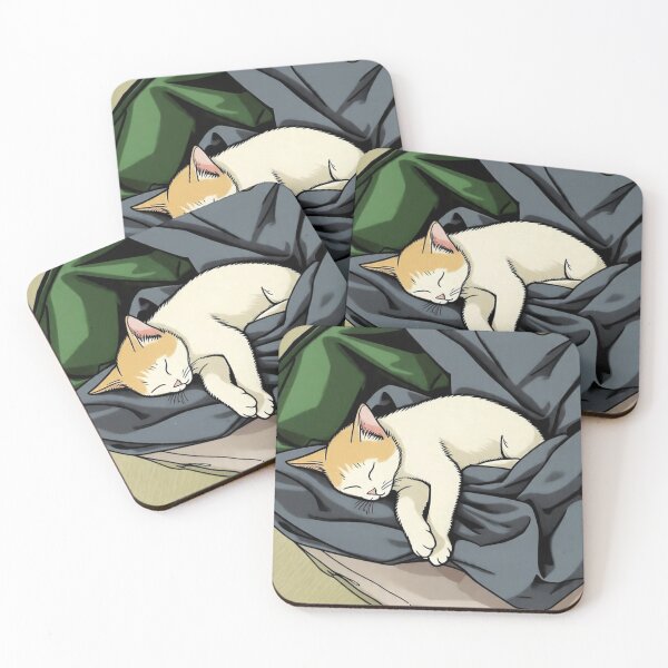 Item preview, Peaceful Sleeping Kitten on Cozy Blanket designed and sold by Itai Doshin.