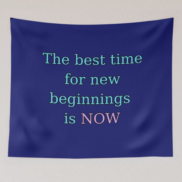Item preview, The Best Time For New Beginnings Is Now Outline Typography designed and sold by TheFrameVault.