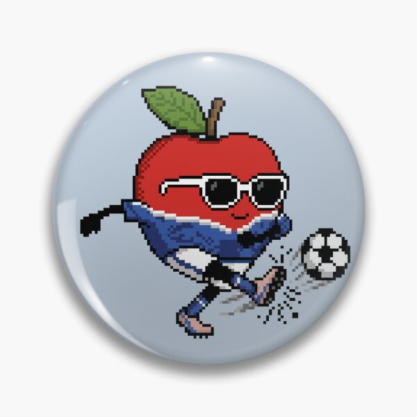 Item preview, Apple Pixel in a Soccer Uniform 8 designed and sold by White Rim Mates.