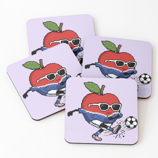 Item preview, Apple Pixel in a Soccer Uniform 8 designed and sold by White Rim Mates.