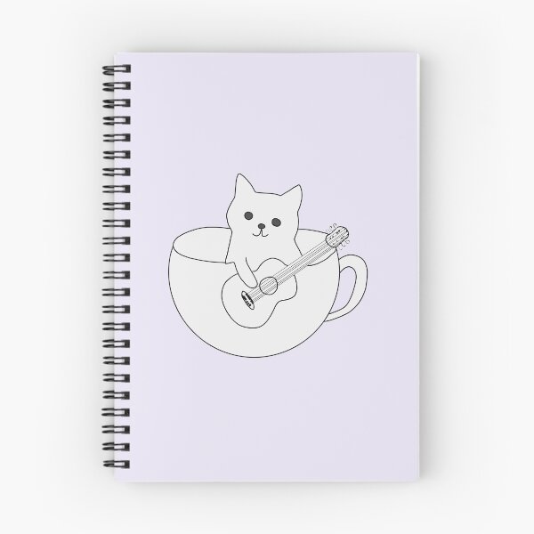 Item preview, Cute Guitarist Cat in a Coffee Cup - Acoustic Music Lover Gift designed and sold by LeshanArt.
