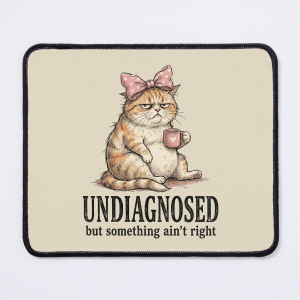 Item preview, Undiagnosed But Something Ain't Right Grumpy Cat designed and sold by dudelinart.