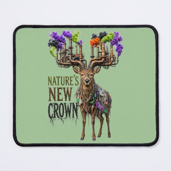 Item preview, Nature's New Crown – Pollution Deer Environmental Surreal Art designed and sold by puzzell.